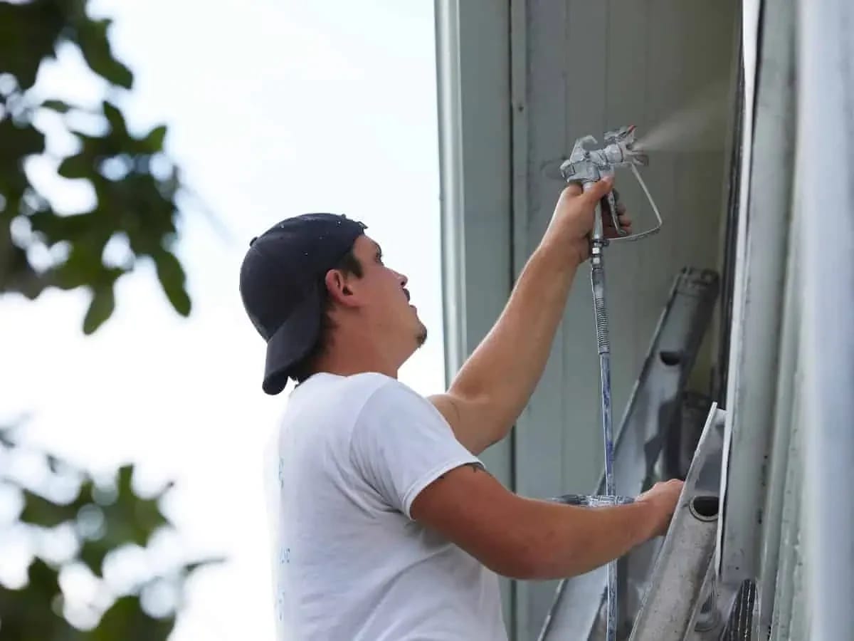 Painting professional preparing or coating commercial surfaces
